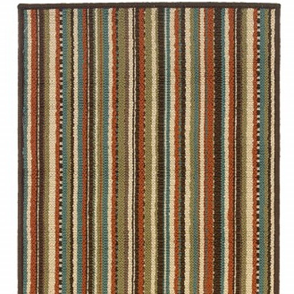 8' Green Indoor Outdoor Runner Rug