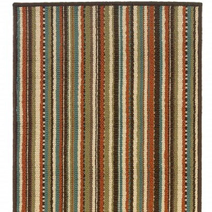 8' X 11' Green Indoor Outdoor Area Rug