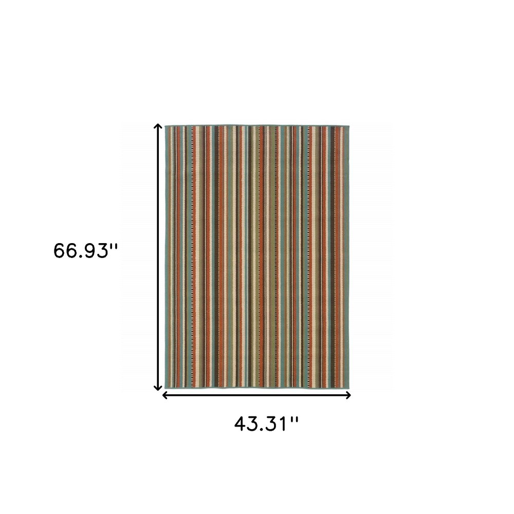 8' Green Indoor Outdoor Runner Rug