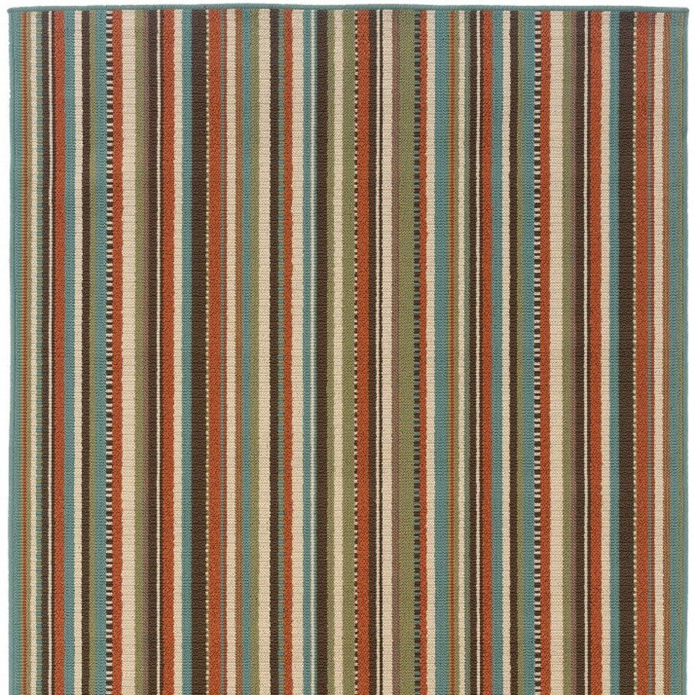 8' Green Indoor Outdoor Runner Rug