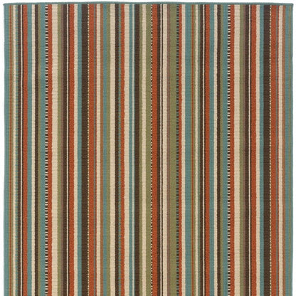 8' Green Indoor Outdoor Runner Rug