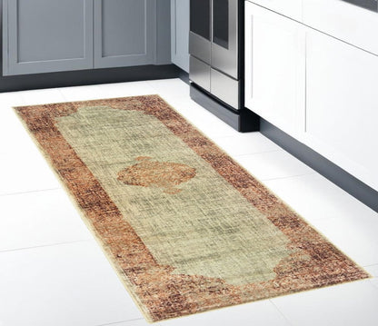 4' X 6' Ivory And Pink Medallion Area Rug