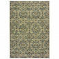 10' X 13' Ivory And Blue Geometric Area Rug