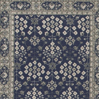 12' X 15' Blue and Gray Area Rug