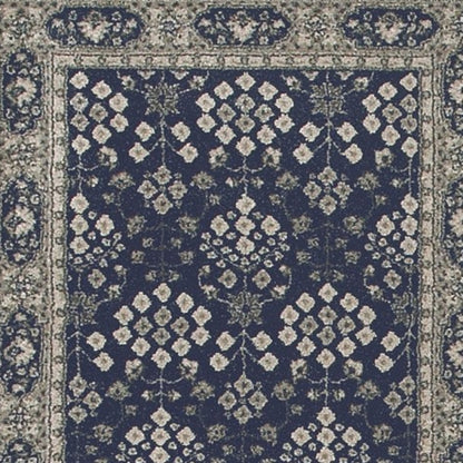 12' X 15' Blue and Gray Area Rug