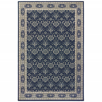 12' X 15' Blue and Gray Area Rug