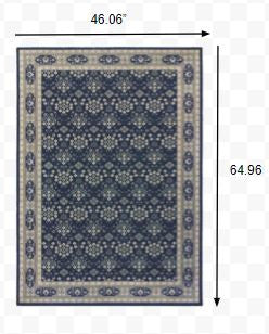 12' X 15' Blue and Gray Area Rug