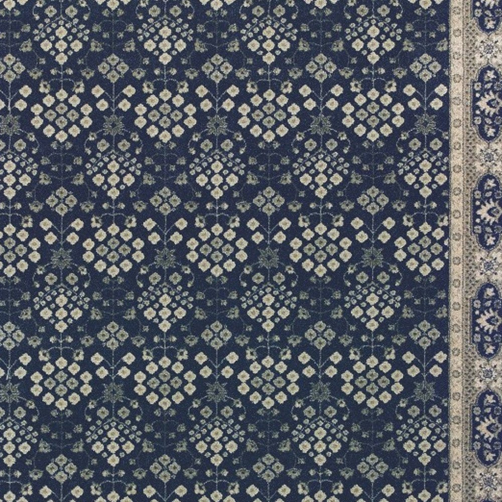 12' X 15' Blue and Gray Area Rug