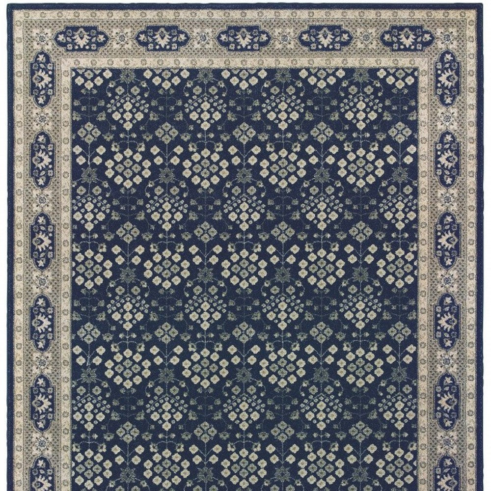 12' X 15' Blue and Gray Area Rug