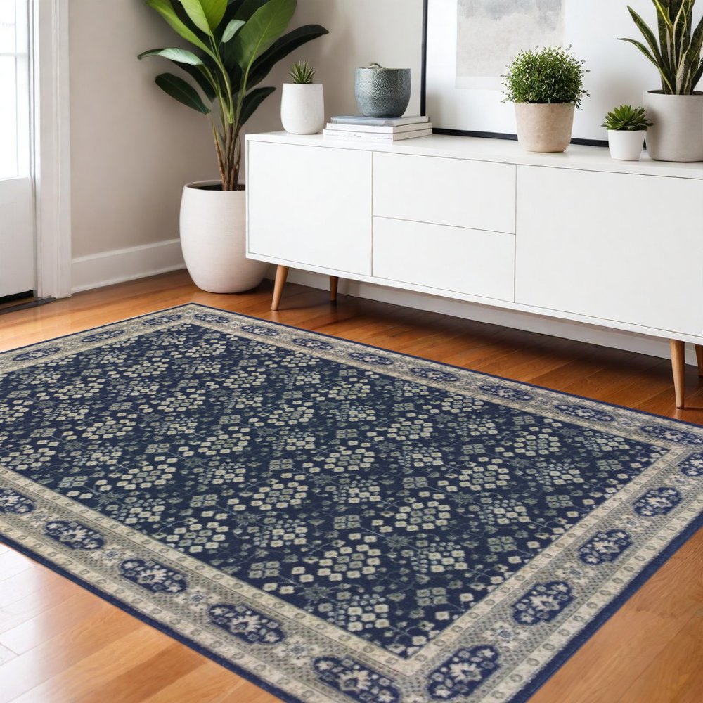 12' X 15' Blue and Gray Area Rug