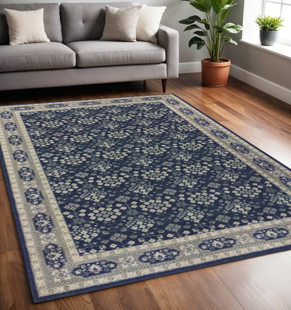 12' X 15' Blue and Gray Area Rug