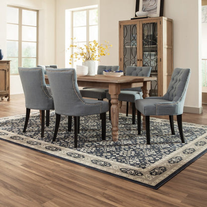 12' X 15' Blue and Gray Area Rug