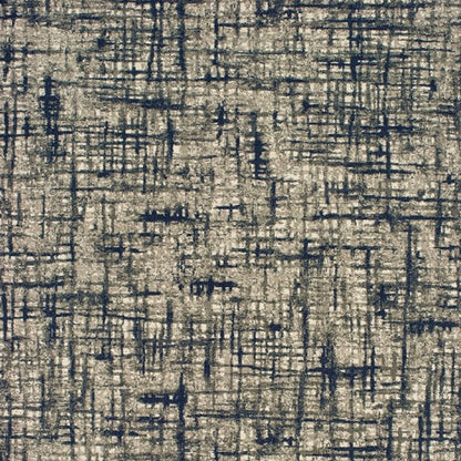 8' X 11' Gray And Navy Abstract Area Rug