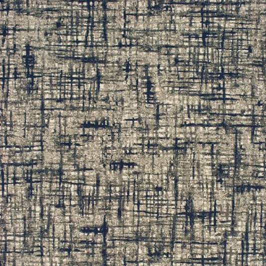 10' X 13' Gray And Navy Abstract Area Rug