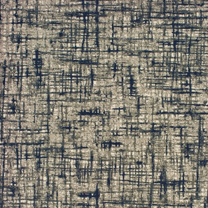 8' X 11' Gray And Navy Abstract Area Rug