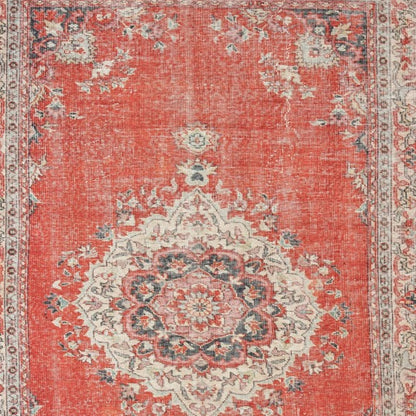 8' X 10' Red and Gray Power Loom Area Rug