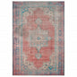 8' X 10' Red And Blue Oriental Area Rug