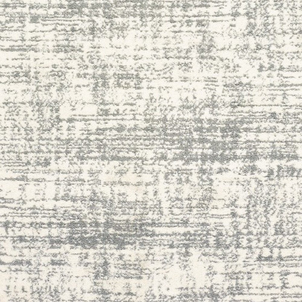 4' X 6' Ivory And Gray Abstract Strokes Area Rug