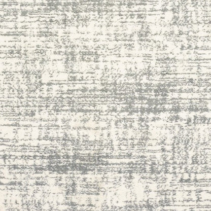 4' X 6' Ivory And Gray Abstract Strokes Area Rug