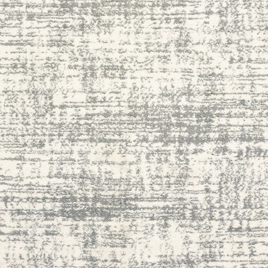 4' X 6' Ivory And Gray Abstract Strokes Area Rug