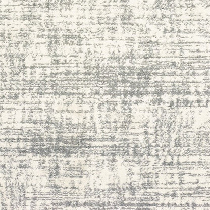 4' X 6' Ivory And Gray Abstract Strokes Area Rug