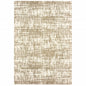 8' X 11' Ivory And Gray Abstract Strokes Area Rug