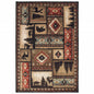 5' X 7' Brown and Black Area Rug