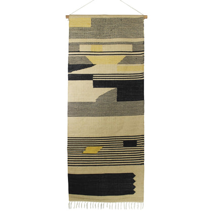 73" X 1" Beige Jute Hanging Tapestry