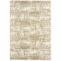 2' X 3' Ivory And Gray Abstract Strokes Scatter Rug