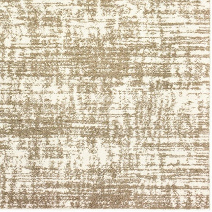 2' X 3' Ivory And Gray Abstract Strokes Scatter Rug