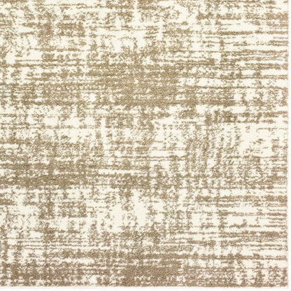 2' X 3' Ivory And Gray Abstract Strokes Scatter Rug