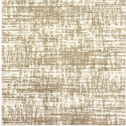 2' X 3' Ivory And Gray Abstract Strokes Scatter Rug