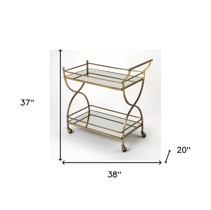 Antique Gold Bar Cart