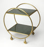 Modern Gold And Green Marble Rolling Server