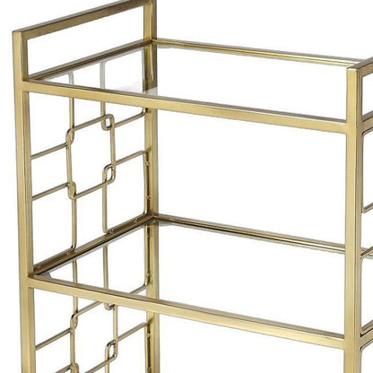 Polished Gold Bar Cart