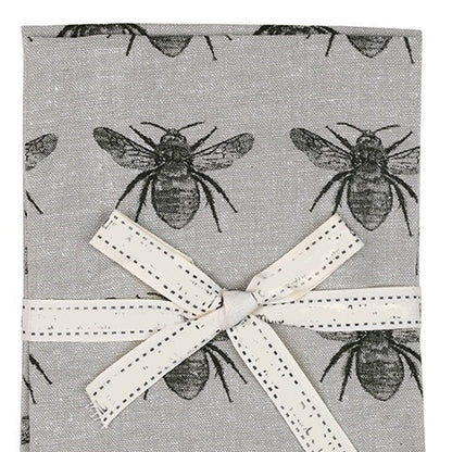 Set Of Eight Dark Green Bumble Bee Napkins