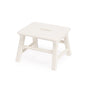 10" White Solid Wood Step Stool