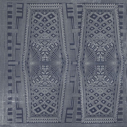 8’ X 10’ Blue And Ivory Batik Area Rug