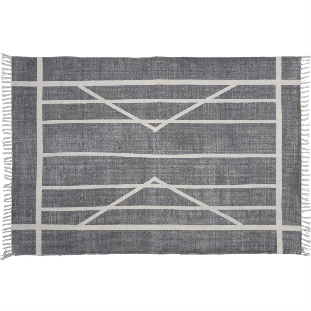 4' X 6' Gray Area Rug