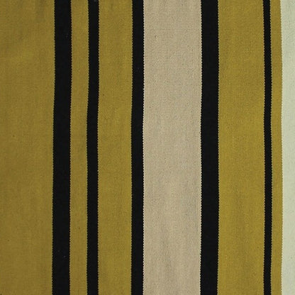 8' Black Tan And White Runner Rug