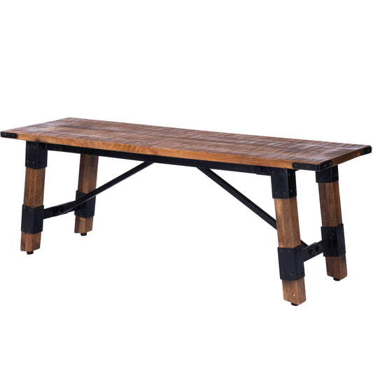 Mod Industrial Rustic Wood Bench