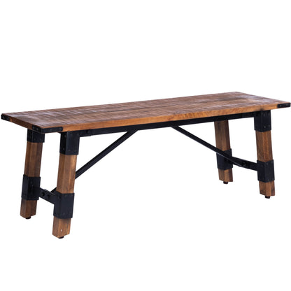 Mod Industrial Rustic Wood Bench