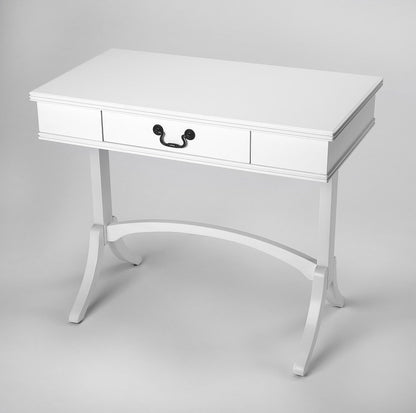 Acacia And Pinewood White Writing Desk