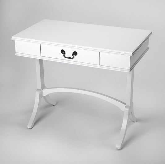 Acacia And Pinewood White Writing Desk