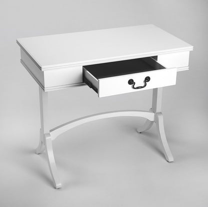 Acacia And Pinewood White Writing Desk
