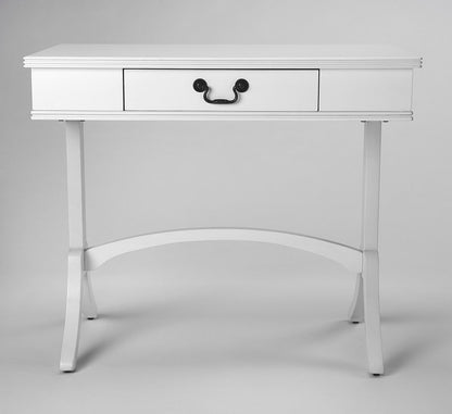 Acacia And Pinewood White Writing Desk