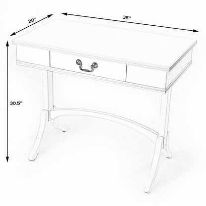 Acacia And Pinewood White Writing Desk