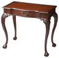 35" Dark Brown Rubberwood Solid Manufactured Wood Writing Desk