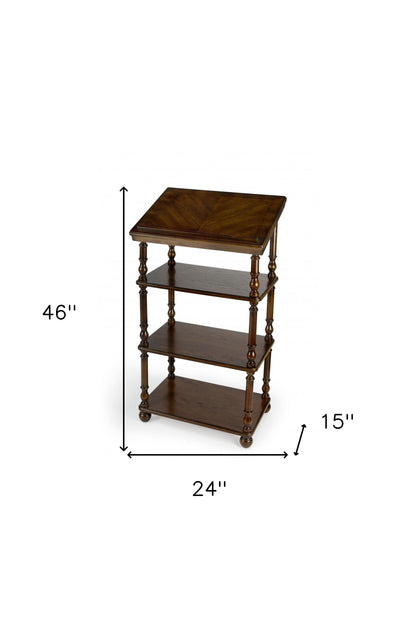 24" Brown Standing Desk