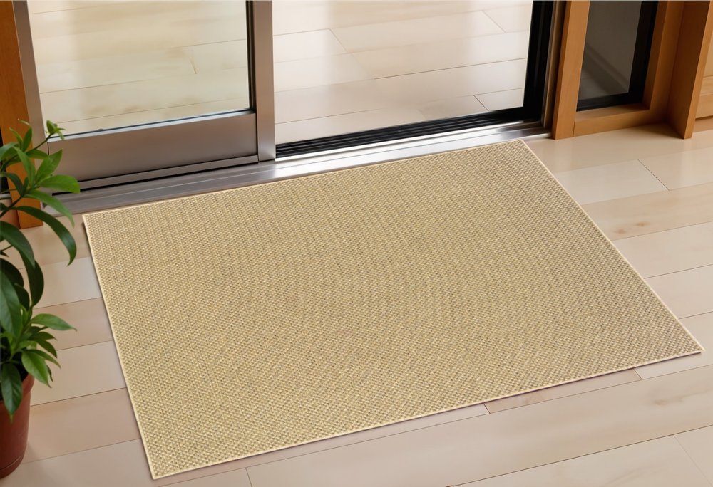 2' X 4' Tan Indoor Outdoor Area Rug